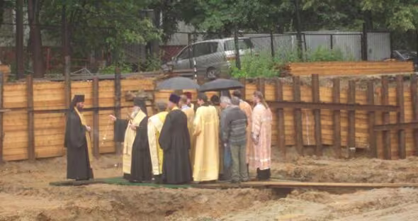 Освящение закладки дома причта. 2008 г.