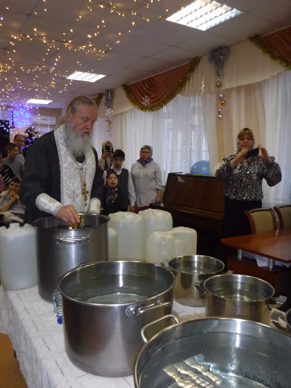 Чин великого освящения воды в ГКУ ЦССВ «Юнона» - фото 4