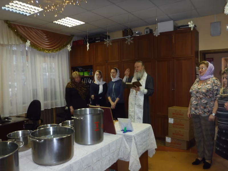 Чин великого освящения воды в ГКУ ЦССВ «Юнона» - фото 2