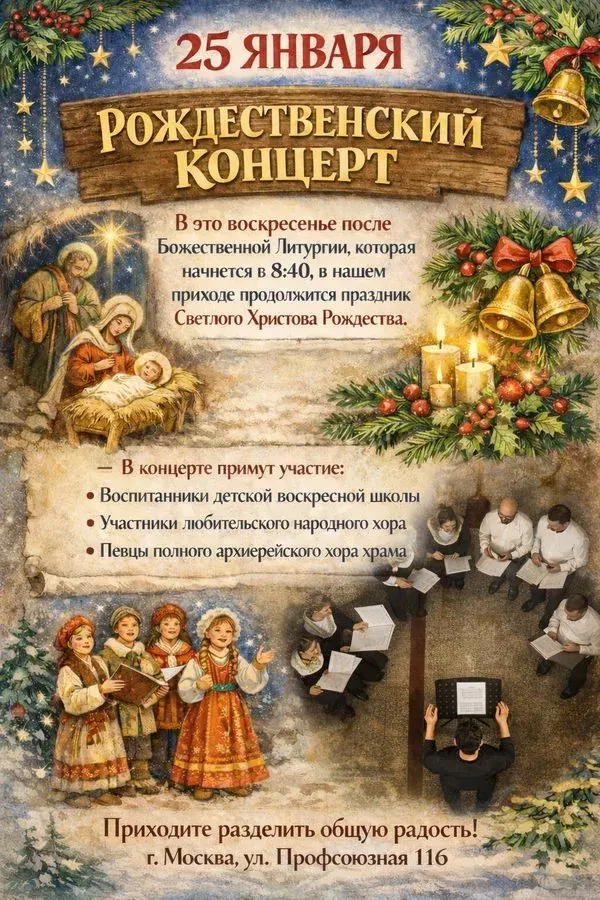 Рождественский концерт в приходе 25 января