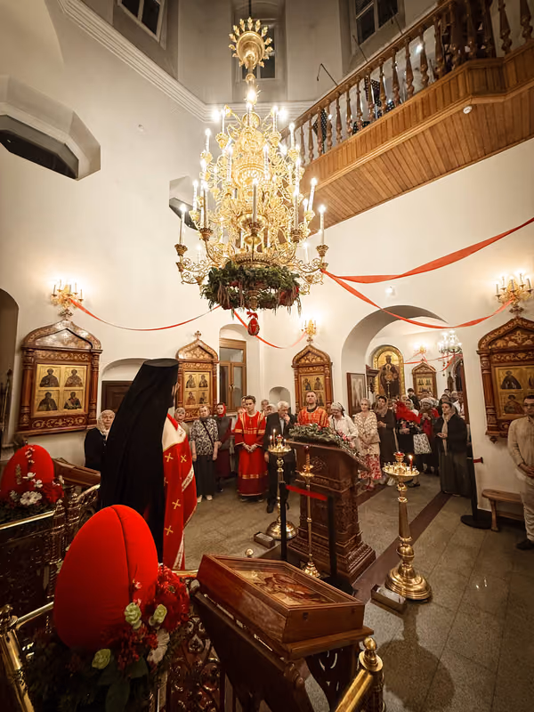 В отдание праздника Пасхи совершена ночная Литургия - фото 10