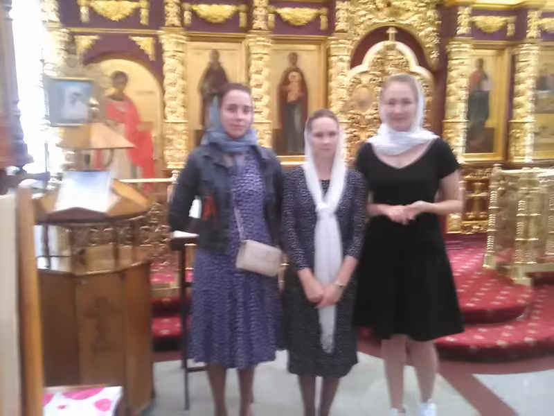 Молодежный хор на вечерне с акафистом преподобному Сергию