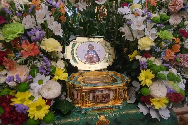 Частица мощей преподобного Сергия в храме 23 и 24 октября