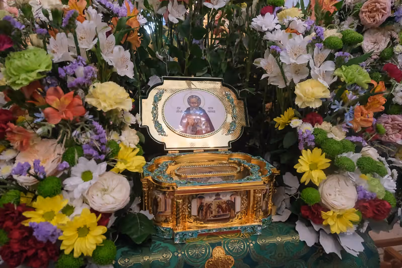Частица мощей преподобного Сергия в храме 23 и 24 октября